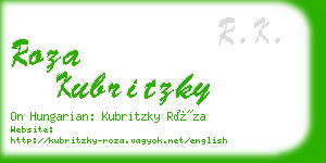 roza kubritzky business card